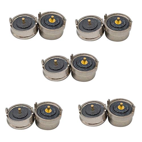 Fhdpeebu Magnet Federbelasteter Pogo Stift Stecker Einzel Pin 2 Polig Laden Leistung Buchse Sonde LöTdraht und die Leiterplatte, Silber Cover