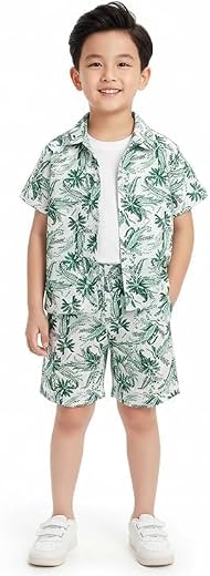 M.A. Creation Baby Kids Cotton Printed Co-Ord Set | Summer Shirt &amp; Shorts Outfit for Boys &amp; Girls | Soft Breathable Fabric...