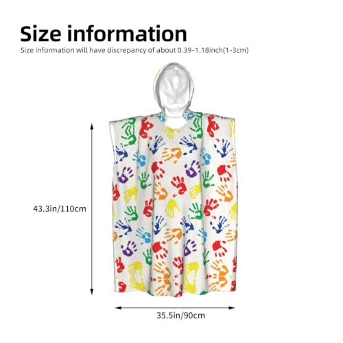 Poncho à capuche coloré absorbant en microfibre séchage rapide - 4