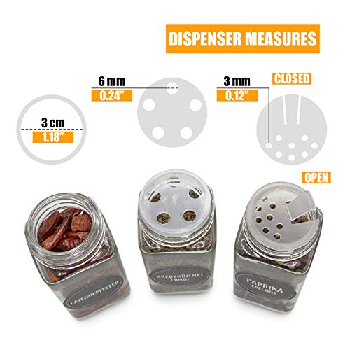 RUBY Kruidenpotjes Vierkant Glas Spice Jars Set Kruidenpotjes Kork 12 Stuks 120ml Kruidenpotjes Glas Vierkant Voor… - Image 5