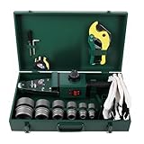 Yasta Polifusore 1500W per Tubi PPR PE PB Saldatrice Idraulica a Caldo con 6 Matrici 20-63mm, Cesoia Tagliatubi, Guanti e Valigetta - Kit Completo per Impianti Idraulici e Riscaldamento