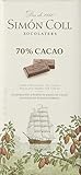 Sin Gluten Chocolates Simón Coll Chocolate 70% Cacao - Es, Negro, 15 Unidad