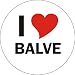 Produktbild I Love BALVE Laptopaufkleber Laptopskin 210x210 mm rund
