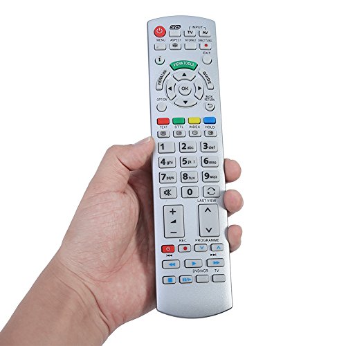 TV-Fernbedienung für Panasonic N2QAYB000504 N2QAYB000673 N2QAYB000785 TX-L37EW30 TX-L42ES31,Weiß Cover
