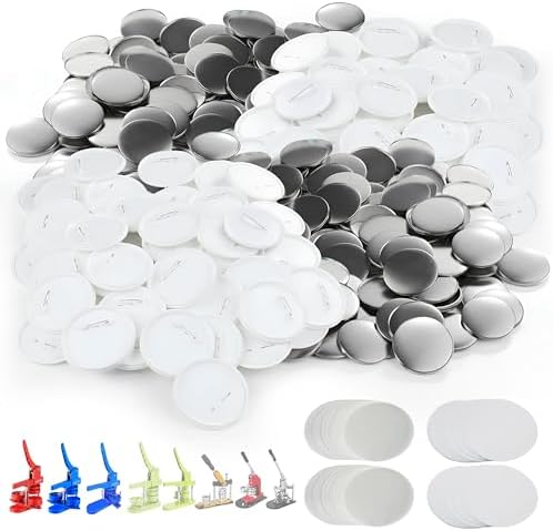 Nice2Have 100 Sets of Pinback Button Parts 58mm (2.25 inch) - Button Maker Supplies for Button Maker Machine