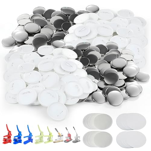Nice2Have 100 Sets of Pinback Button Parts 2.25 inch (58mm) - Button Maker Supplies for Button Maker Machine