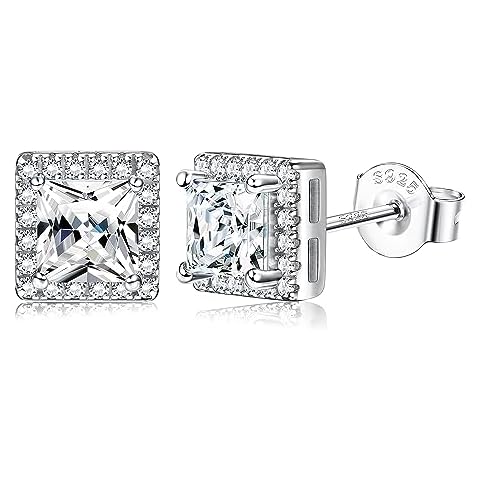ORAZIO 925 Sterling Silver Halo Earrings Cover