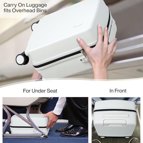 Image of Hanke 16 Inch Underseat Small Carry On Luggage, Hard Shell with TSA Lock