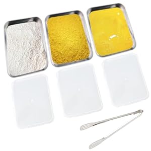 GTNCE Edelstahl Panierschalen Set, 3-teilig