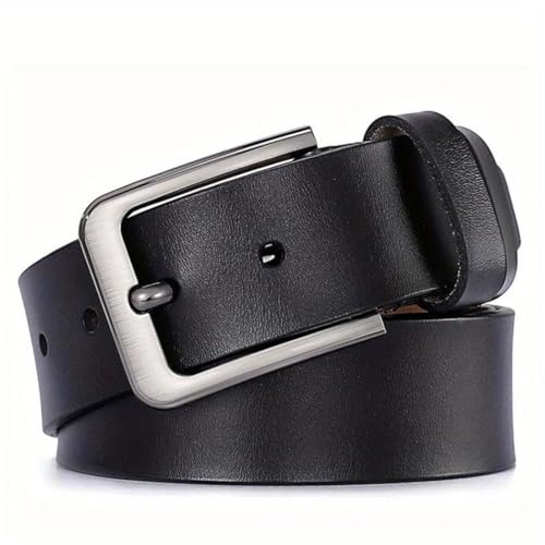 Men Women Genuine Leather Alloy Metal Pin Buckle Business Dress Casual Belt2