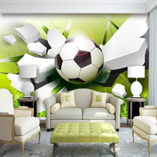 XLMING Abstracto Tridimensional Fútbol Creativo Arte 3D Papel Pintado Lujo Casa Sala Decoración Estar Comedor Sofá Dormitorio TV Fondo de Pared-430cm×300cm