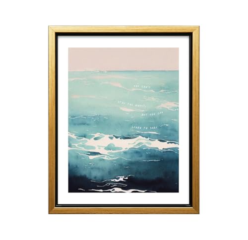 Monem Art Ocean Wave Mindfulness Quote Print - Coastal Inspirational