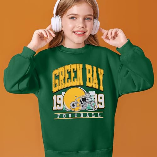 Image of Boys Girls Football Sweatshirt Vintage Bird Graphic Pullover Tops 5-14Y | Boys Girls Football Sweatshirt Kids Vintage Graphic Crewneck Hoodie Youth Game Day Pullover Shirts Long Sleeve Top