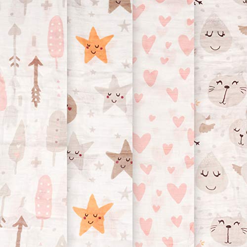 image for Viviland Baby Muslin Swaddle Blanket for Newborn Boys and Girls | 70% 