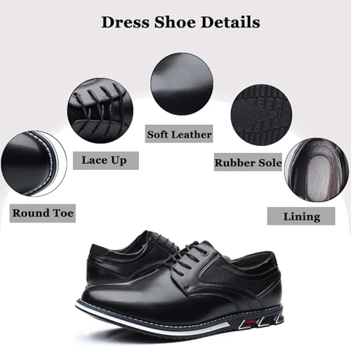 Men's Casual Dress Shoes Classic Leather Business Office Derby Shoes Comfortable Fashion Formal Oxford Sneakers2