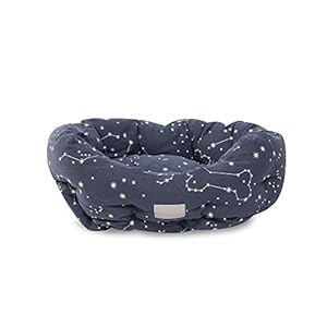 Fringe Studio Pet Bed, Celestial Round Cuddler, 20 x 19 x 8 inches (203002), Small