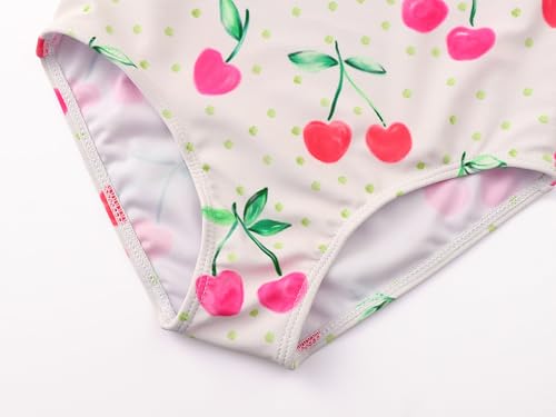 Image of Girls One Piece Swimsuits Adjustable Double Strap for Kids Palm Tree Print Toddler Bathing Suit Size 2T-10