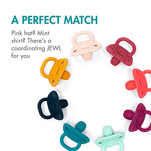 Boon B11271 Jewl Silicone Orthodontic Pacifier - Baby Pacifier With Soothing Gem Shaped Nipple thumb #5