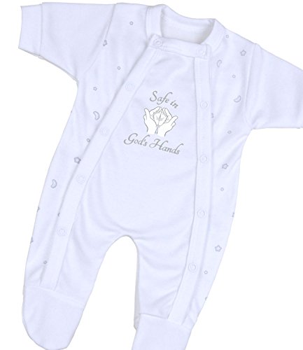 BabyPrem Frühchen Baby Schlafanzug Taufe Gott Kleidung Neue 'Safe in God's...