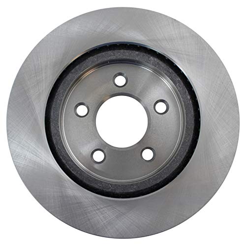 Image of TRQ Rear Brake Pad and Rotor Set Semi Metallic Solid Rotors | For 2005-2014 Ford Mustang