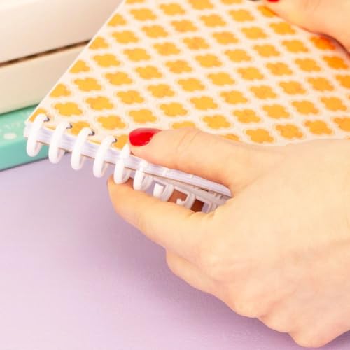 Craftelier - Click-Bindungsspiralen Schritt 3:1 - Schwarz, Weiß und Transparent - 12 mm Durchmesser - wiederverwendbar und zuschneidbar - bis 85 Blatt - 6er-Pack für Größen A4 bis A7