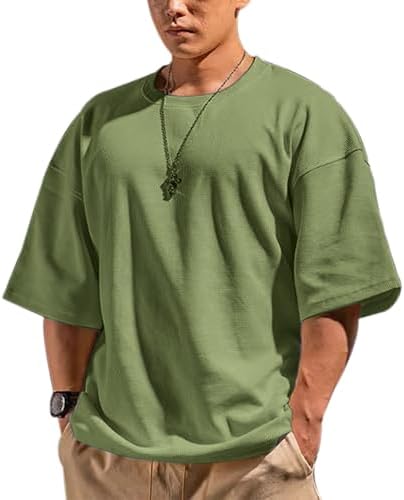 Herren Basic Langarmshirts Waffel Sweatshirt Lockere Trainieren | muskelbetontes Sweatshirt,Fitness Kapuzenpullover, athletische Langarmshirts Bodybuilding,Thermoshirts，Rundhalsaus