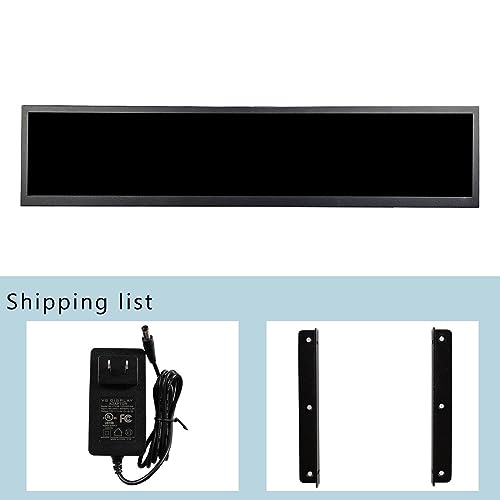 Image of VSDISPLAY 19'' IPS Stretched Bar LCD Display 1920x360 with H /D USB Ports | Autoplay Monitor for Advertising Extra Display Gaming Cabinet Topper