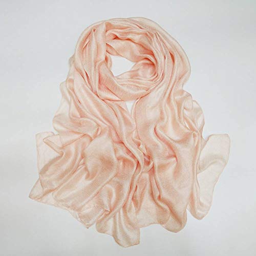 Écharpe en soie dames foulard long en lin léger contre la fraîcheur