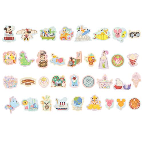 Amazon | TokyoDisneyResort シール 35枚 パークアイコン 缶