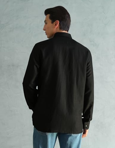 Image of Arrow Solid Slim Fit Formal Shirts for Men - Full Sleeve Shirt for Man