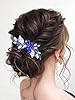 IYOU Peigne à cheveux pour Mariée avec Strass Bleu Accessoires pour Cheveux pour Bal de fin D'année Mariage #1