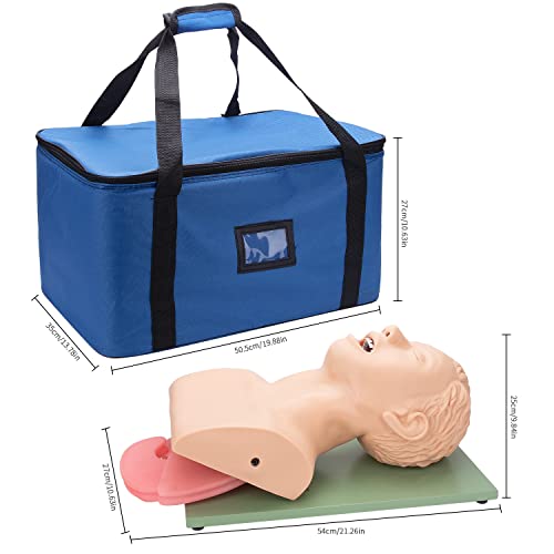 Image of Intubation Manikin Teaching Model, 110V Adult Airway Management Trainer Tracheal Intubation Training Simulator Model, Science Lab Education Training