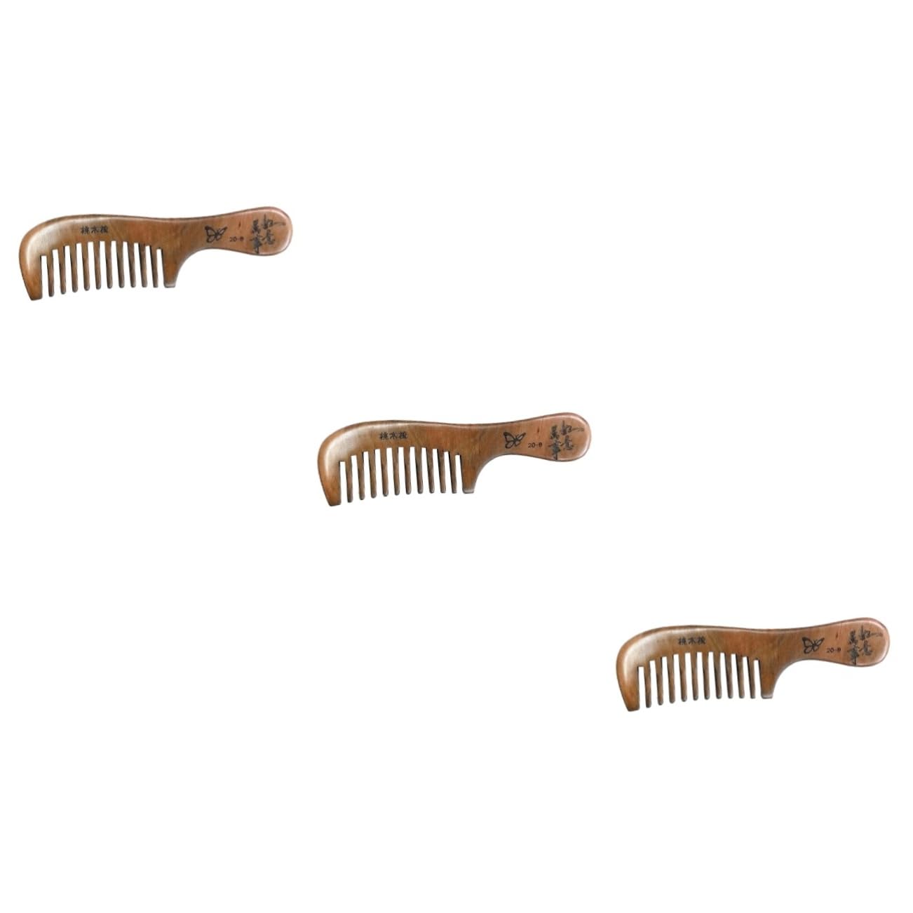 DFrywdgSEY Sandalwood Wooden Comb 3pcs wooden hair comb hair teasing comb wooden pocket comb
