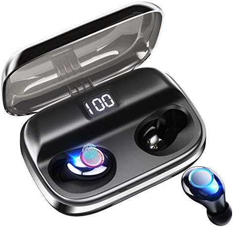 Wireless Earbuds CASECUBE Wireless Headphones Bluetooth 5.0 Earbuds 145H Playtime Noise Cancelling Earbuds Stereo Hi-Fi Wireless Earphones with 4000mAh Charging Case LED Battery Display