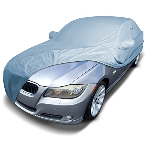Image of iCarCover Premium Car Cover for 1985-2011 BMW 3-Series Sedan Heavy Duty Waterproof All-Weather Automobiles Custom Fit Indoor Outdoor UV Snow Protection Covers with Straps and Bag