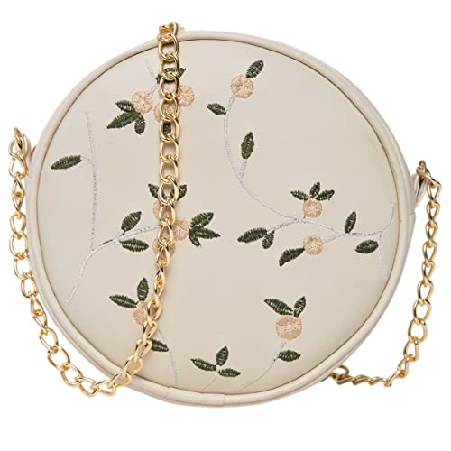 ADISA women girls round embroided sling bag (SL5080)