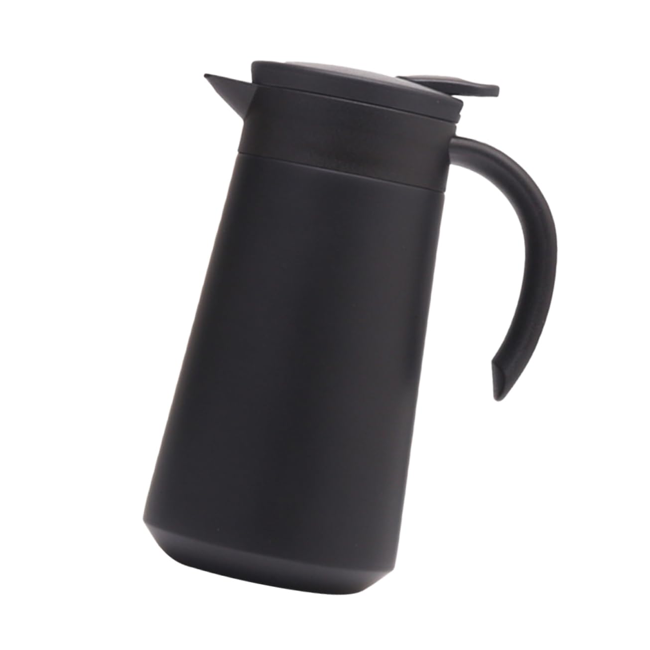 Jarra de café térmica negra con aislamiento de acero inoxidable para mantener el calor