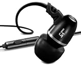 JLab Audio J5M Metal Earbuds Style Headphones w/Mic, Guaranteed for Life - Black Pearl
