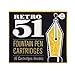 Fountain Pen Refill Cartridges - Black (Retro 51)