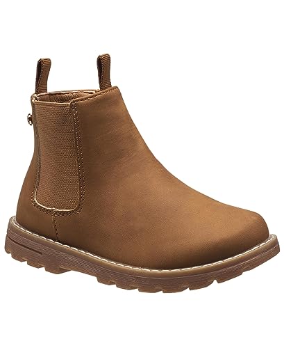 LUCKY BRAND Chelsea Boots for Girls Little Kid - Outdoor Side Zipper Comfortable Girls Ankle Boots - Stylish Little Girl Boots with Suede Upper and Anti-Slip Patterned Outsole