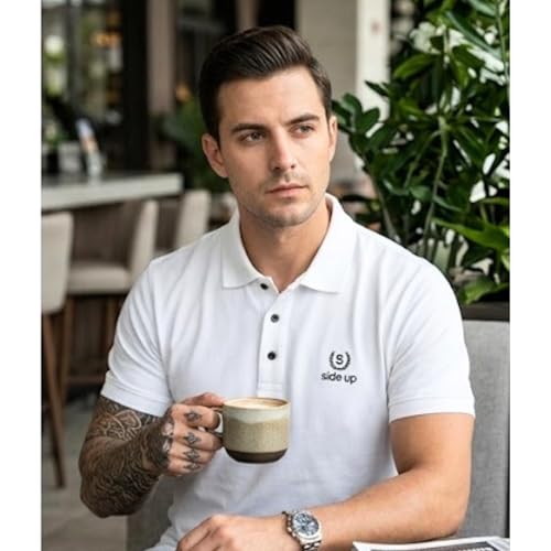 Image of SIDE UP Polo T Shirt for Man with Pocket, Polo T Shirts for Men, Summer Shirt with Collar, Half Sleeve, Cotton Blend, Light Weight, Comfotable Fit (Pack of 1) M to 3XL