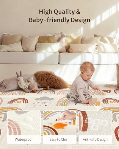 Blissful Diary PXD006 Baby Play Mat, Reversible Baby Mat For Floor, Soft Foam Playmat For Babies And Toddlers thumb #2