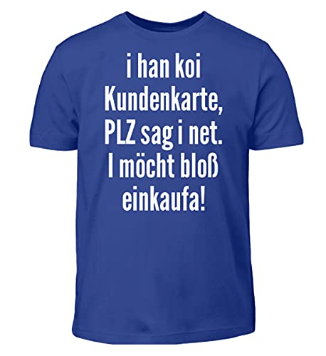 T-Shirt Enfant Bleu Han Koi vêtement coton motif carte de vœux humoristique 134 146 cm