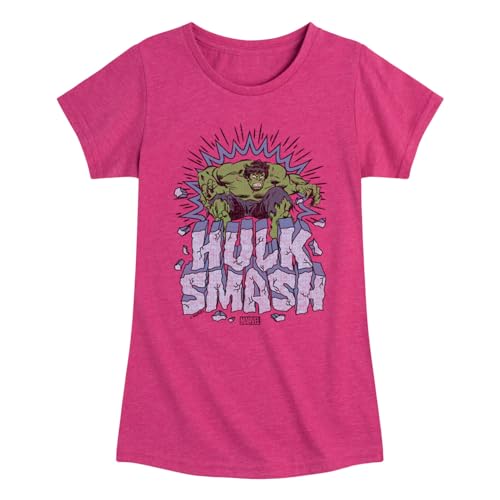 Marvel Hulk - Smash - Toddler and Youth Girls Fitted Short Sleeve Graphic T-Shirt