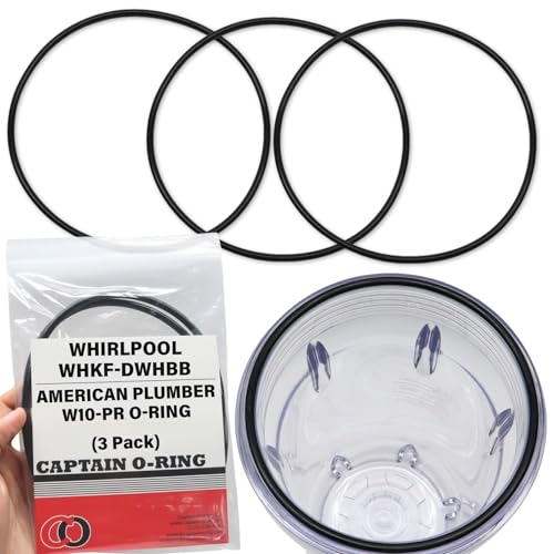 Captain O-Ring - Replacement O-Rings for Whirlpool WHKF-DWHBB (WHKF-C9) & American Plumber W10-PR (W10-OR) (3 Pack)
