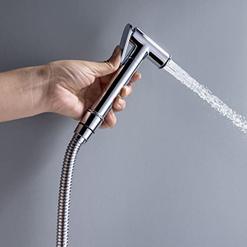 Rociador de bidé de mano de latón con presión ajustable para agua caliente 2