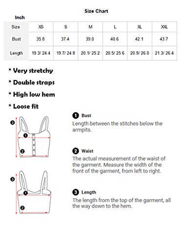 Makemechic Women's Flowy V Neck Strappy Tank Tops Loose Cami Top Black Xl #TOP2