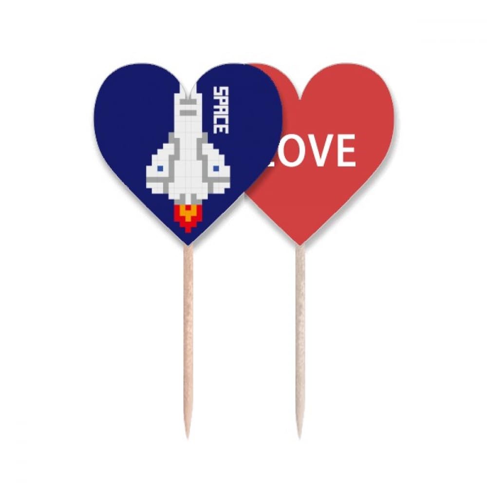 Cure-dents drapeau love heart pour partager de l'amour autour d'un gâteau