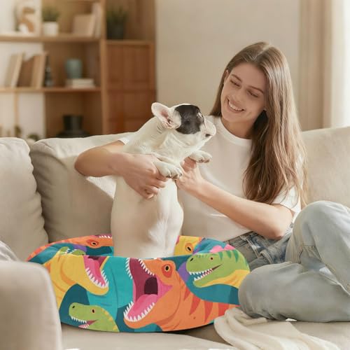 Lit coloré pour animal de compagnie dinosaure chiot S
