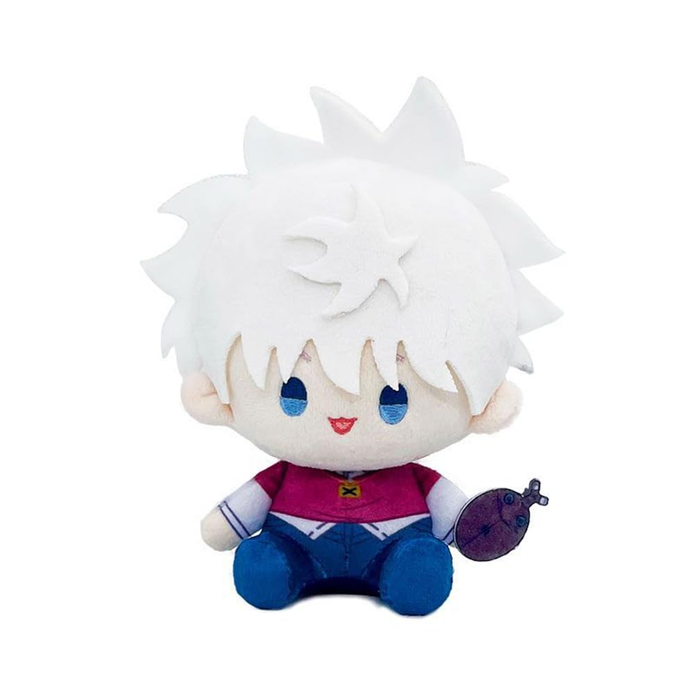 Anjinguang Anime Plush Figures Killua Zaoldyeck/Gon·Freecss/Hisoka Plush Pillow Anime Stuffed Figure, 11cm Cute Sitting Figurine Soft Sofa Home Decoration Cushion Gifts